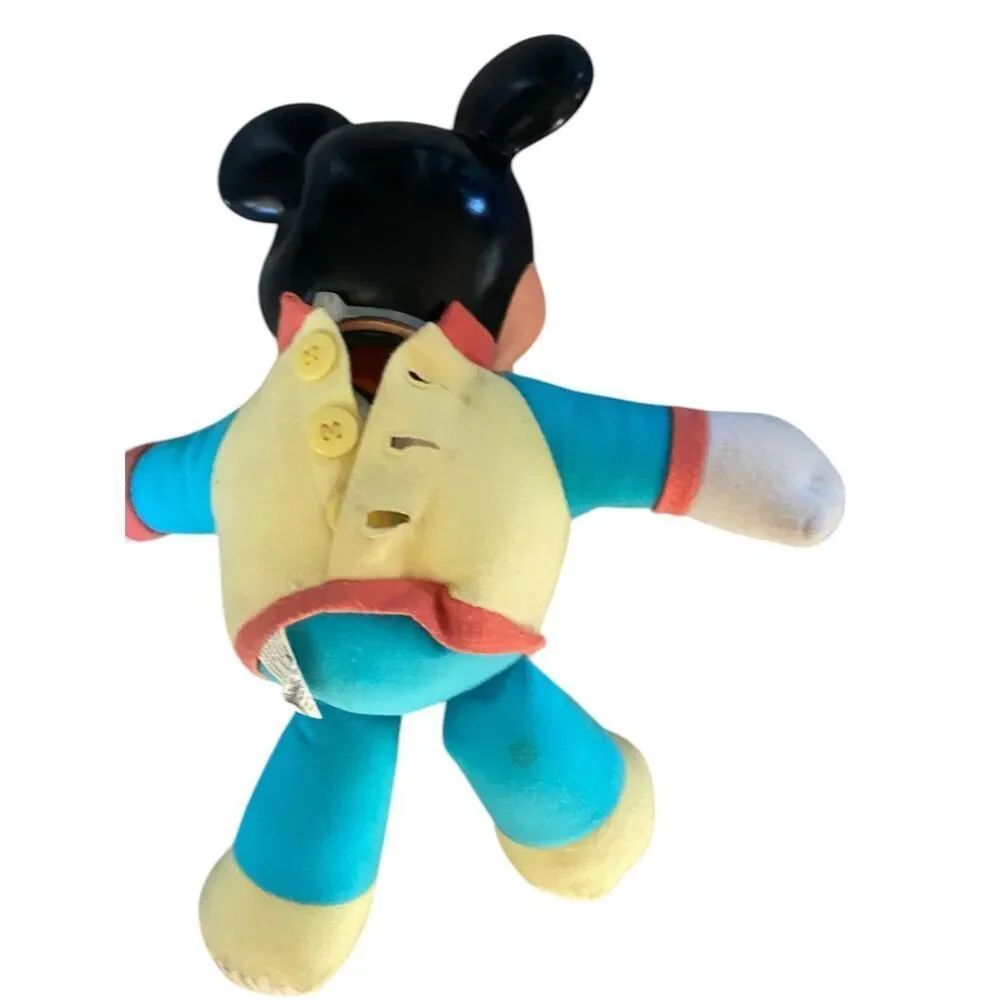 Vintage 1990 Mickey Mouse Plush Toy Mattel Disney Pajamas Star Moon Sleep